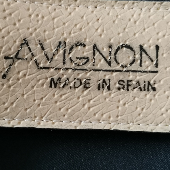 Avignon Yellow leather belt,Made in Spain - Picture 6 of 7